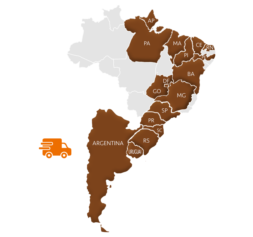 mapa de distribuição